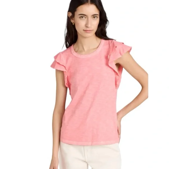 VERONICA BEARD AKEELA PEONY TEE SHIRT SIZE LARGE